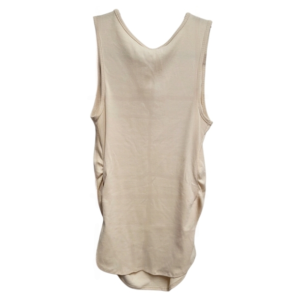 Isabel Maternity Beige Shirred Tank Top size small - Picture 5 of 7